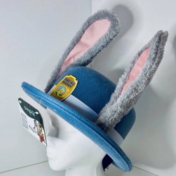 Disney Other - Disney Blue Hat with Gray and Pink Bunny Ears